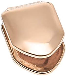 MOONQING Single Top Tooth Grill Cap Small Single Tooth Cap Grillz Hip Hop Teeth Cap,Rose Gold
