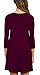 VIISHOW Women's Casual Plain Simple T-shirt Loose Pocket Dress With Pockets Wine red M