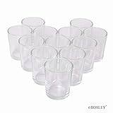 Hosley Set of 72 Clear Votive Tea Light Glass Candle Holders. Ideal for Parties Wedding Special Events Aromatherapy and Everyday Use Tealights O2