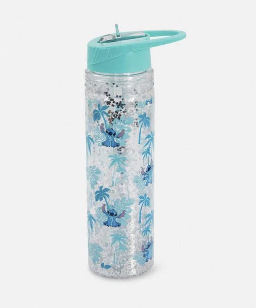 Disney Lilo & Stitch Glitter Filled Water Bottle 550ML Drinking Bottle Primark