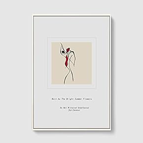 Framed Canvas Home Artwork Decoration Line Art Canvas Wall Art for Living Room, Bedroom - 16x24 inches