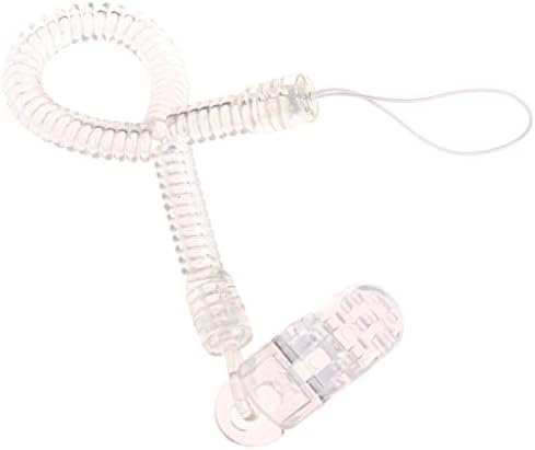BKID Baby Pacifier Clip Chain Pacifier Clip Holder Safety PP Plastic Pacifier Chain Replaceable (White)
