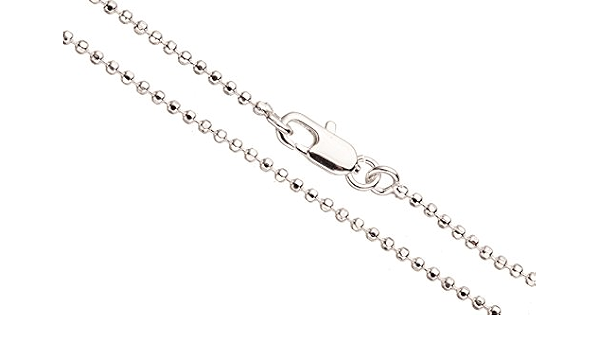 20Inch Necklace Ball Chain, Silver 
