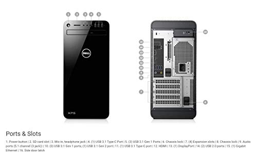 2019 Dell XPS 8930 Desktop Newest Gen Intel i7-9700 16GB RAM 1TB HDD 256GB M.2 NVMe SSD GTX 1050TI WINDOWS 10 PRO (Renewed)