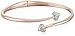 Amazon Essentials 14k Rose Gold Plated Bronze Diamond Accent Bypass Heart Hinged Bangle Bracelet, 7.25