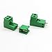 PoiLee 20 Sets 2-Pin 5.08mm Pitch Male Female Plug-in PCB Screw Terminal Block Connector