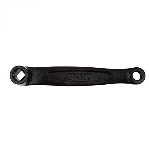 Xeminor Bicycle Steel Iron Left Crank Arm with Prismatic Hole Hand Steel Crank Left Alone Crankset 17cm Black