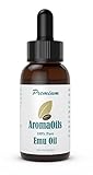 Emu Oil - 1 oz - 100 Percent Pure Oil by AromaOils - Best for Hair Growth, Skin, Face, Stretch Marks, Scars, Muscle Ache, and Joint Pain