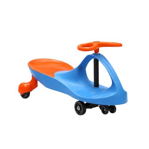 Carrinho Gira Gira Infantil Twist Rolimã, Movimento por Balanço do Volante, Suporta até 70 kg (Azul/Laranja)