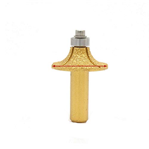 SUPERTOOL Electroplated Diamond Stone Marble Grinding Edge Router Bit, 1/2'' Shank Woodworking Milling Cutter Tool for Marble Granite (1 Pcs, 23)