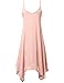 Luna Flower Women's Asymmetrical Hem Solid Color Mid Length Flowy Dresses