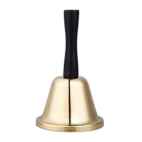 Stainless steel large black handle call bell gold 1 pcs