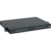 ICC 1U Fiber Optic Rack Mount Enclosure, LGX Compatible, 3 Slots, Black | Supports 72 LC connections, 20-gauge cold-rolled steel, sliding tray, removable covers, EIA-310 compliant