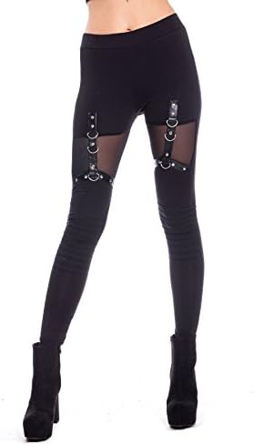 Vixxsin Shear See-Through Sexy Goth Nugoth Punk Leggings Stretchy Pants Trousers