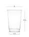 Clear Disposable Plastic Cups 8 Oz. Pack Of (50) Fancy Hard Plastic Cups - Party Accessories - Wedding - Cocktails- Tumblers