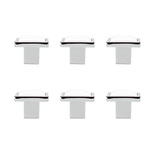 Piccocasa 6pcs Ceramic Knobs Knob Drawer Square Pull Handle