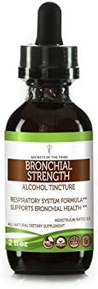 Bronchial Strength Tincture Alcohol Extract (Organic: Echinacea Root, Garlic Bulb, Wildcrafted: Umckaloabo Root) 2oz