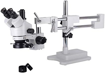 AOLI Hd 14Mp 1080P 60Fps Hdmi Industry Microscope Camera 3.5X-90X! 50/50 Split Simul-Focal Microscope Double Boom Stand Trinocular Stereo Zoom