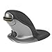 Posturite Penguin Ambidextrous Wireless Ergonomic Mouse Rechargeable, Alleviates RSI, Easy-Glide, Vertical Design, PC Computer & Apple Mac Compatible (Black/Silver, Size: Small)