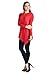 82 Days Women'S Rayon Span Long Sleeves Handerchief Hemline Tunic - Solid