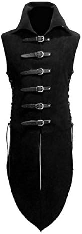 FreelyMen Freely Men Buckle Stylish Renaissance Medieval Cosplay Waistcoat Vest