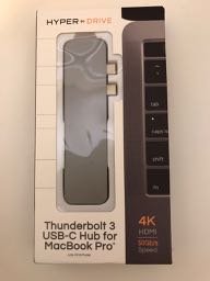 [HyperDrive] Thunderbolt 3 USB-C Hub for 2016 MacBook Pro. Most Compact, Fastest 50Gbs Thunderbolt 3 USB-C Hub for MacBook Pro. Adds HDMI, USB 3.1 x 2, micro SD/SD, Thunderbolt 3 & USB-C (Space Grey)