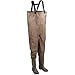 Hodgman MACKCBC10 Mackenzie Nylon and PVC Cleated Bootfoot Chest Fishing Waders, Size 10, Brown