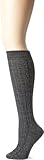 Wigwam Women's Cable Knee High Socks, Md Grey Heather, Medium/Shoe Size(6-10)