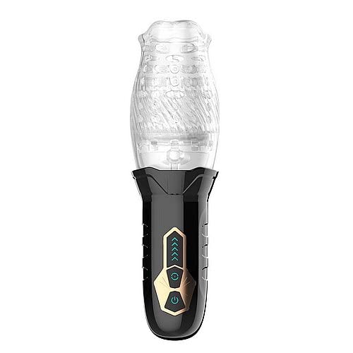BeHorny Male Masturbator, 10 Mode Rechargeable Rotating Tunnel for Mind Blowing Stimulation Mixed