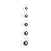 Silverline Jewelry Ball Earrings 5 Pair Set 316L Surgical Stainless Steel Round Ball Stud Earrings for Women Men Teen Girls Teen Boys, Black