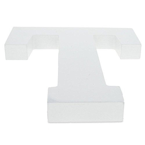 6" Classic Font White Color Wooden Letter T