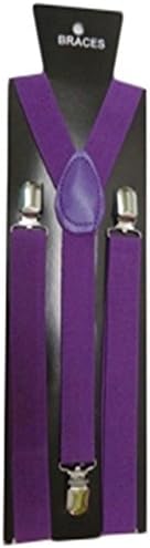 FNA FASHIONSMens Ladies Unisex Adjustable Slim Braces Trouser Suspenders Clip On Fancy Dress