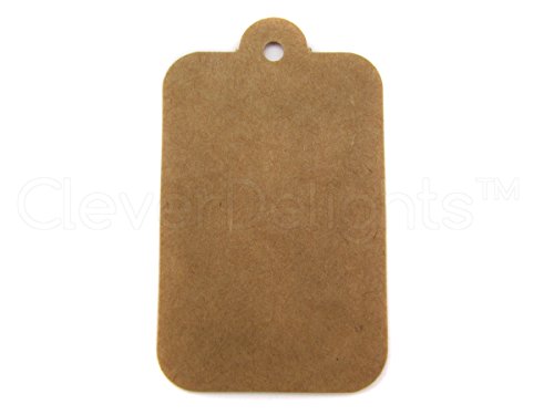 100 CleverDelights Kraft Gift Tags - 3