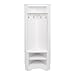 Prepac White Corner Hall Tree: Multifunctional Corner Clothes Rack with Corner Shoe Shelf - Elegant & Space-Saving Corner Solution for Your Home
