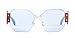 Oversized Sunglasses for Women Semi Rimless Trendy Candy Color Designer Glasses