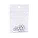 NBEADS 10 Pcs 8mm Micro Pave Cubic Zirconia Beads, Platinum Color Brass Clear Crystal CZ Stones Pave Micro Setting Disco Ball Spacer Beads Round Cubic Zirconia Charm Beads for Jewelry Making