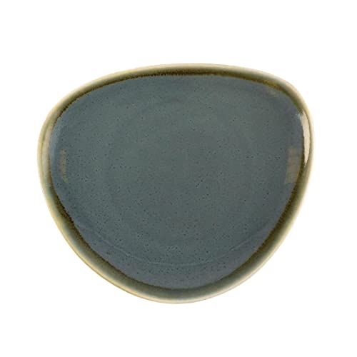 Olympia Kiln Porcelain Triangular Side Plate 165mm, Ocean (Pack of 6)