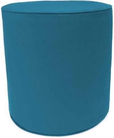 Jordan Manufacturing Outdoor Patio - 16.5" Round Pouf,Fresco Peacock | Resists fading, Mold and Mildew 16.5" Round Pouf - Fresco Peacock