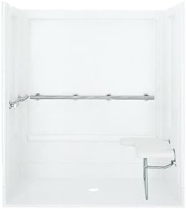 Sterling Plumbing 62070115-0 ADA Roll-in Seated 39-3/8-Inch x 63-1/4-Inch x 72-Inch Shower Kit, White