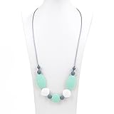 Amy BPA Free Silicone Teething Necklace for Mom Mae - Mint