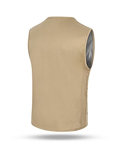 QitunC Herren Superleicht Outdoor Sport Weste Für Fotografie Reißverschluss Anglerweste Mit Vielen Praktischen Taschen – Bild 3