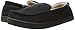 Isotoner Men’s Microsuede Moccasin Slippers,   Black,   Large/9.5-10.5 M US
