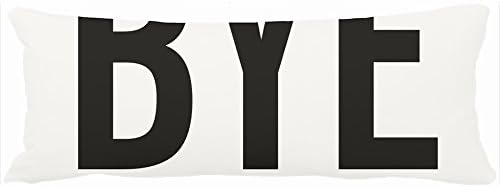 Decorative Body Pillows Bye Felicia Black White Extra Bold Unique Design Home Decor Pillow Case Cover 20-Inch x 54-Inch Custom Sofa Cotton Cushion Pillowcases