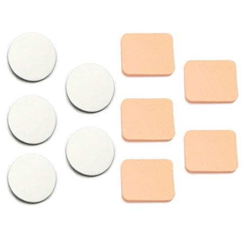 Luxxii (10 Pack) Latex Free Powder Puff Makeup Sponge Blender, Concealer Soft Foundation Sponges