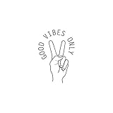  Orcbee _Good Vibes ONLY Home Decor Wall Sticker Decal Bedroom Door Vinyl Art Mural