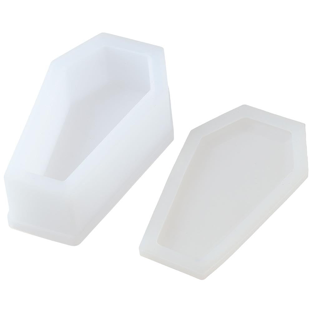 YYlingx Coffin Box Resin Mould, Jewelry Storage Box Crystal Epoxy Silicone Mould, Coffin Shape Mould for DIY Craft
