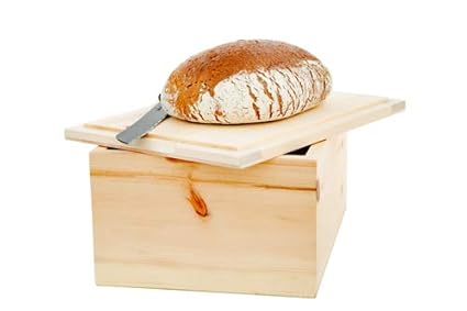 Brotkasten Zirbenholz, Innenseite des Deckels kann als Servier- oder Schneidebrett verwendet Werden (Maße, Außen: Länge 25 cm