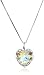 Amazon Collection Sterling Silver Swarovski Elements Crystal Aurora Borealis Heart Pendant Necklace, 18