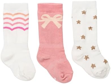 Cheski Baby Girls' Knee Socks Stay Put on Baby's Kicking Legs ~ Pretty 3 Pairs