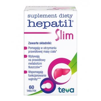 HEPATIL Slim - 60 Tablets Support for The Liver and maintaining a Healthy Body Weight.